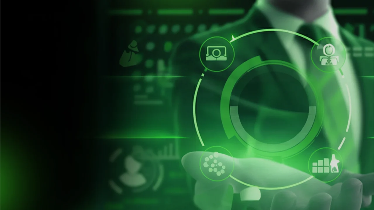 Digital marketing trends in Dubai 2026 with city skyline and technology icons